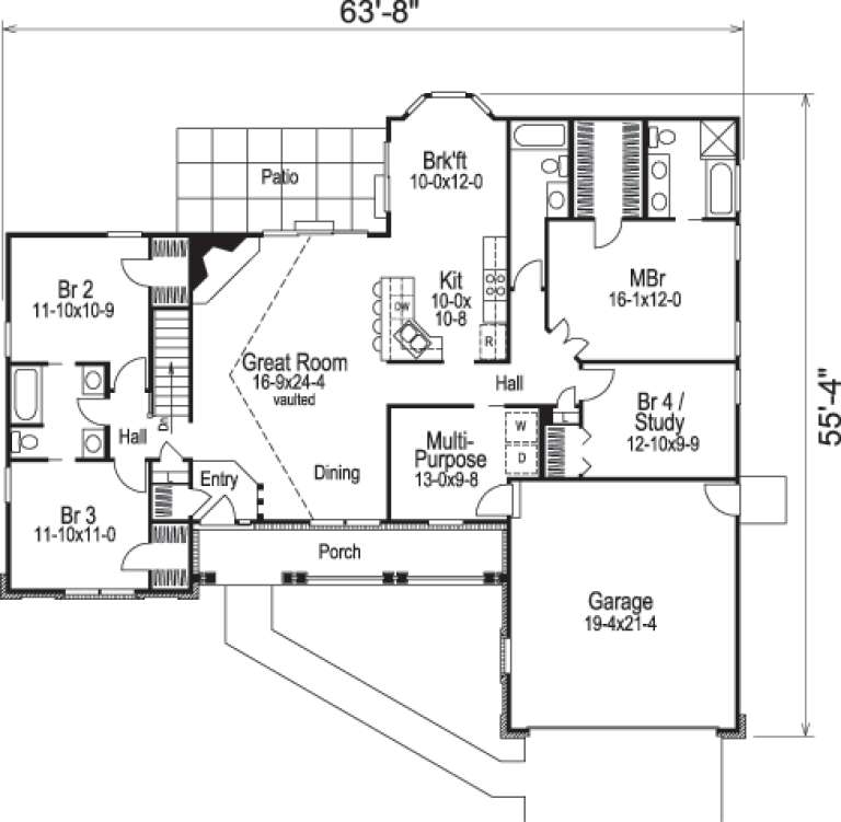 House Plan House Plan #14546 Drawing 1