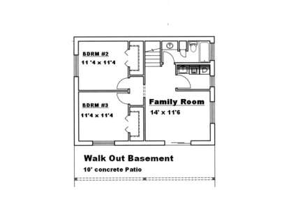 Basement Floor for House Plan #039-00192