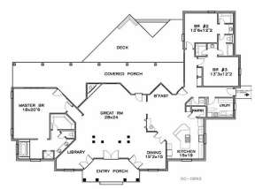 Floorplan 1 for House Plan #6471-00048