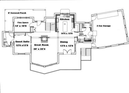 First Floor for House Plan #039-00193