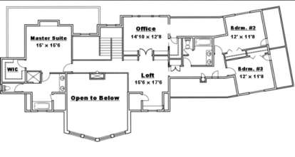 Second Floor for House Plan #039-00193