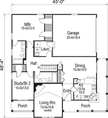 Floorplan1 for House Plan #5633-00143