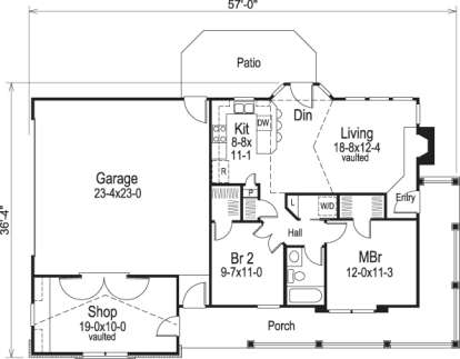 Floorplan1 for House Plan #5633-00145