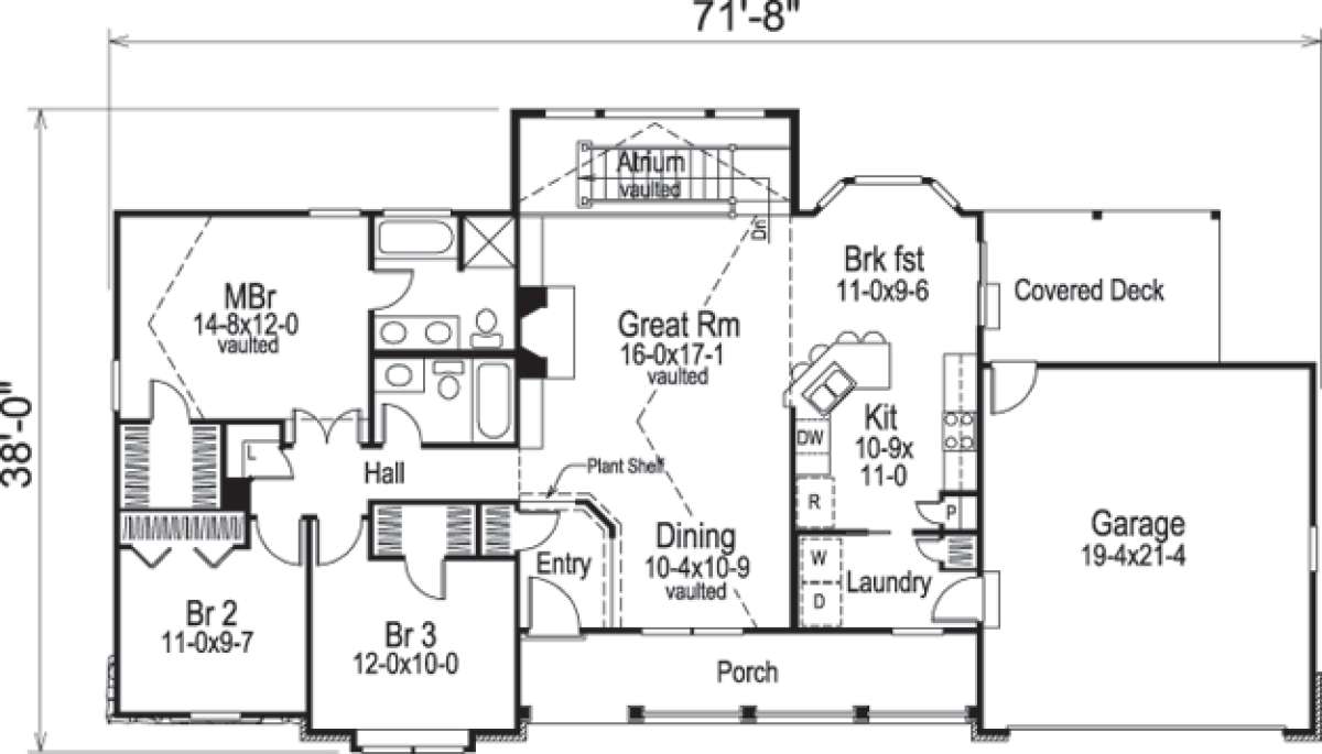Floorplan 1 for House Plan #5633-00146