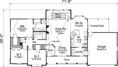 Floorplan 1 for House Plan #5633-00146