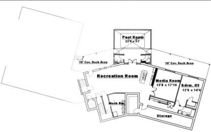 Basement Floor for House Plan #039-00194