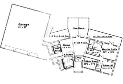 Main Floor for House Plan #039-00194