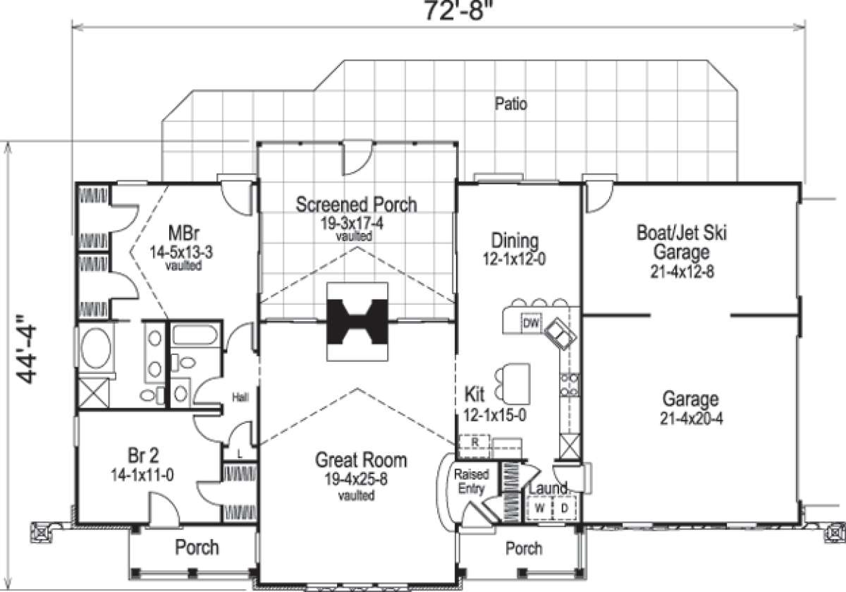 Floorplan 1 for House Plan #5633-00147