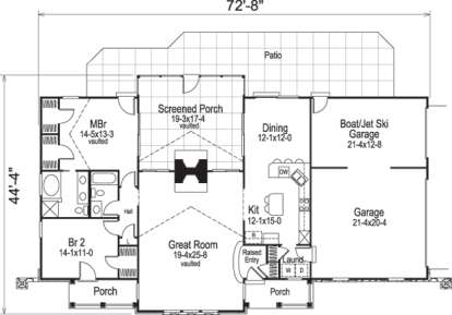 Floorplan 1 for House Plan #5633-00147