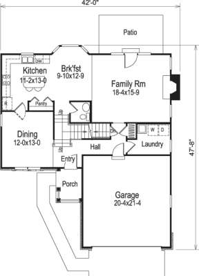 Floorplan 1 for House Plan #5633-00148