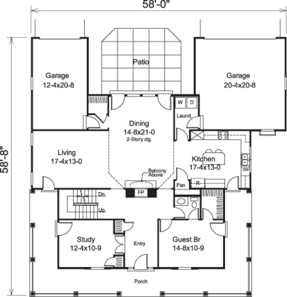 Floorplan 1 for House Plan #5633-00151