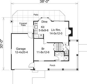 Floorplan 1 for House Plan #5633-00152