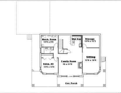 Basement Floor for House Plan #039-00195