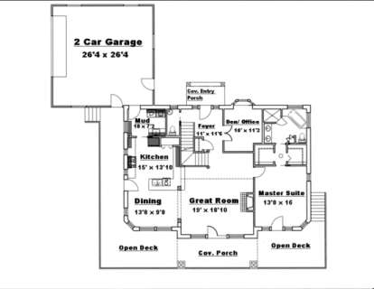 Main Floor for House Plan #039-00195