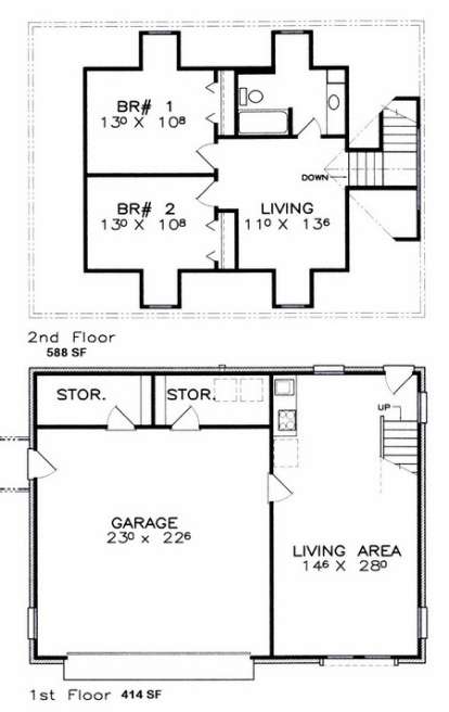 Floorplan 2 for House Plan #6471-00051