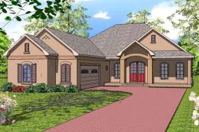 French Country House Plan #6471-00067 Elevation Photo