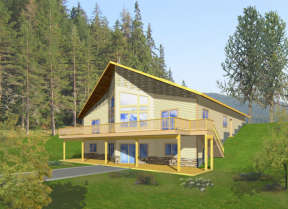 Lake Front House Plan #039-00197 Elevation Photo