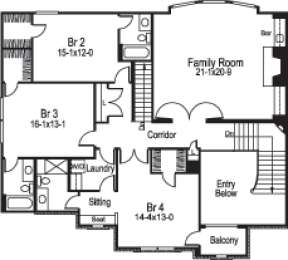 Floorplan 2 for House Plan #5633-00157