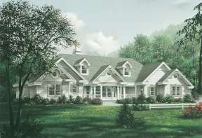 Ranch House Plan #5633-00158 Elevation Photo