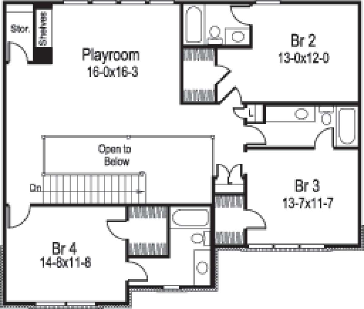 Floorplan 2 for House Plan #5633-00160
