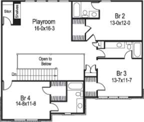 Floorplan 2 for House Plan #5633-00160