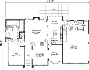 Floorplan 1 for House Plan #5633-00161