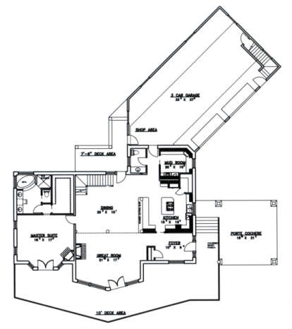 First Floor for House Plan #039-00198