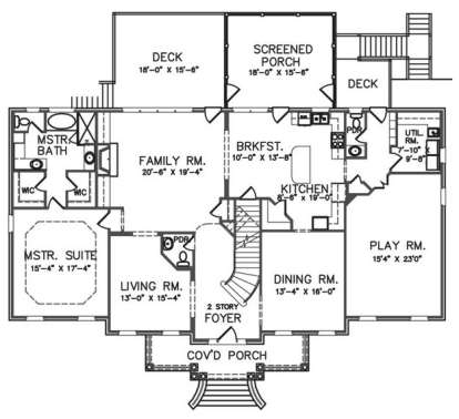 Floorplan 1 for House Plan #6819-00001