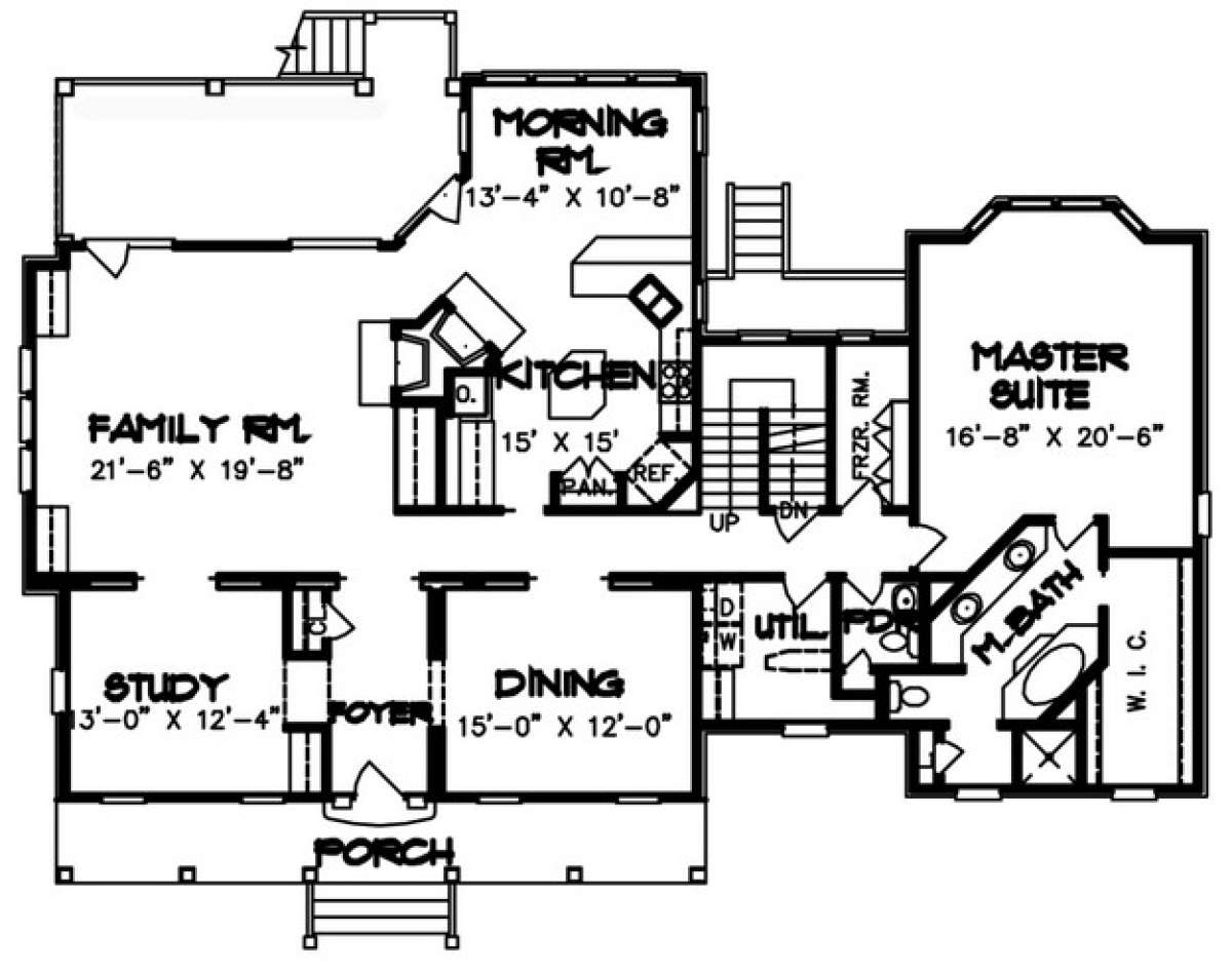 Floorplan 1 for House Plan #6819-00002