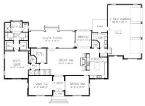Floorplan 1 for House Plan #6819-00004
