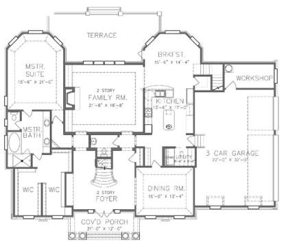 Floorplan 1 for House Plan #6819-00008