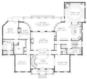 Floorplan 1 for House Plan #6819-00009
