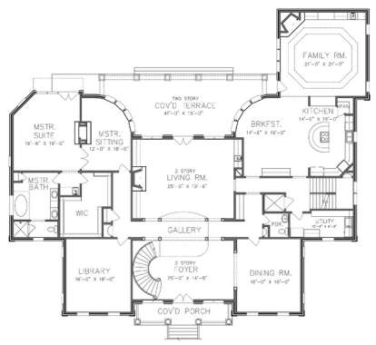 Floorplan 1 for House Plan #6819-00009