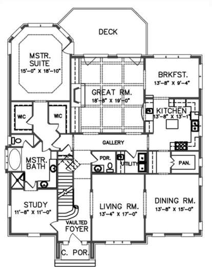 Floorplan 1 for House Plan #6819-00011