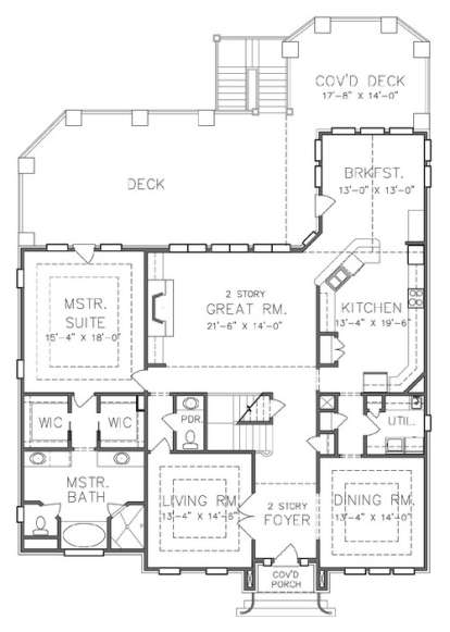 Floorplan 1 for House Plan #6819-00014