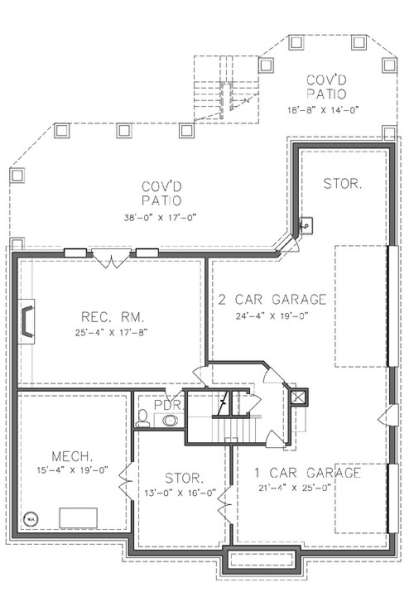 Basement for House Plan #6819-00014