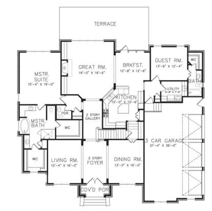 Floorplan 1 for House Plan #6819-00017