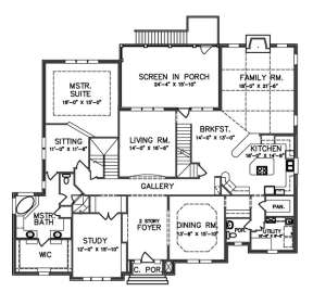 Floorplan 1 for House Plan #6819-00018