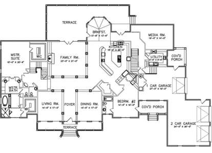 Floorplan 1 for House Plan #6819-00019