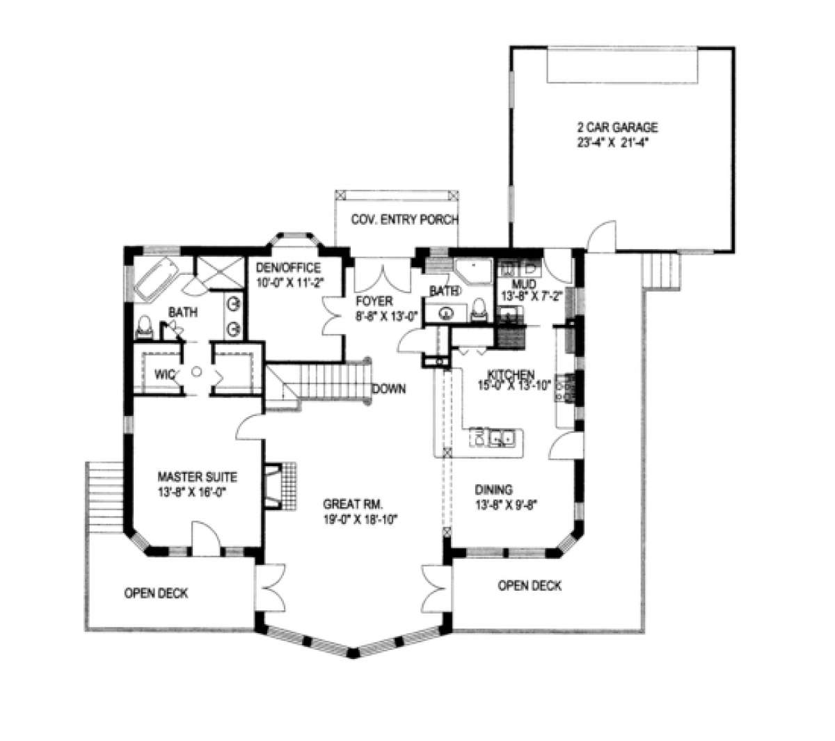 Main Floor for House Plan #039-00200