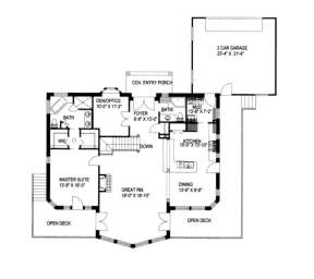 Main Floor for House Plan #039-00200