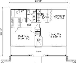 Floorplan 1 for House Plan #5633-00164