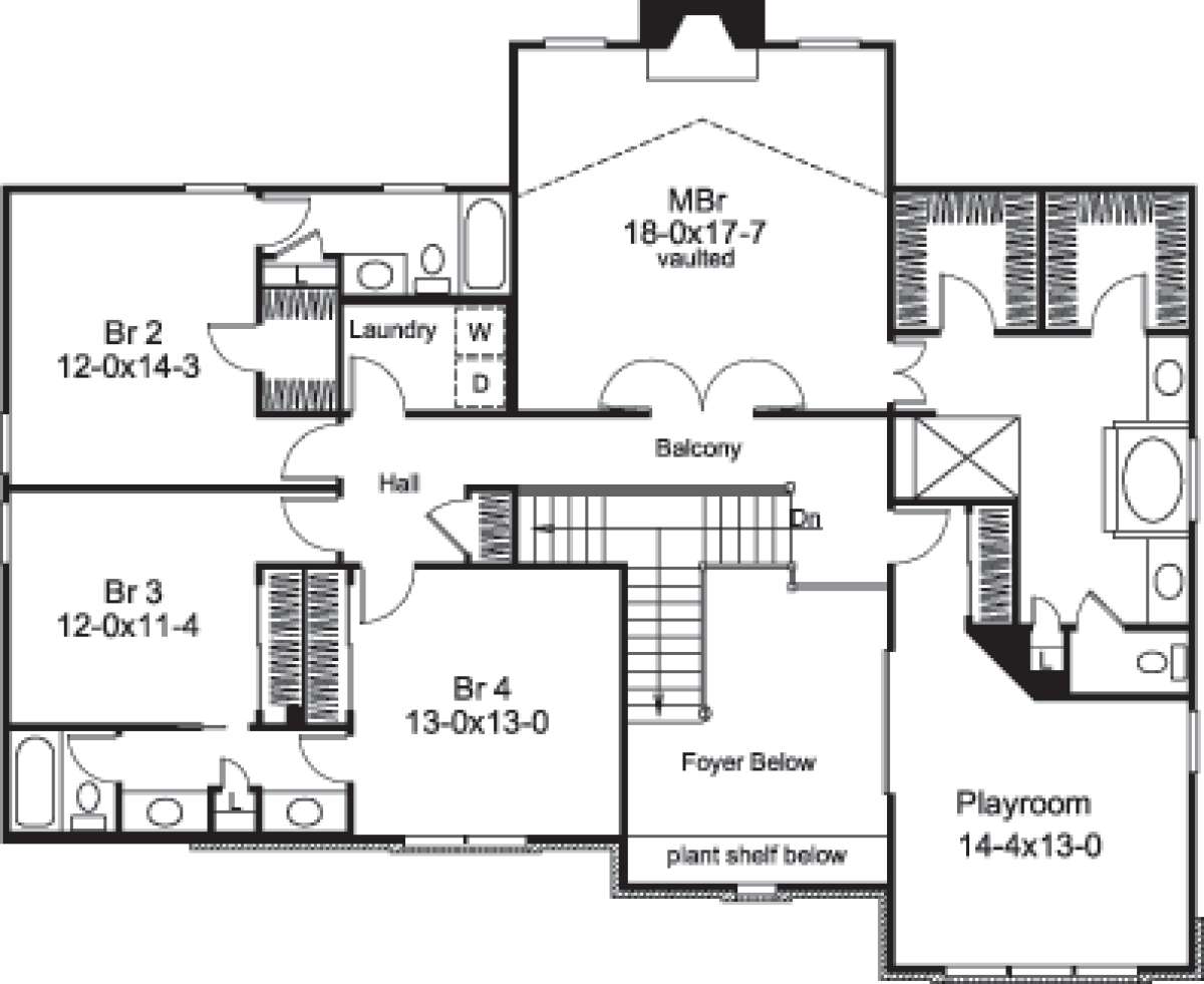 Floorplan 2 for House Plan #5633-00166