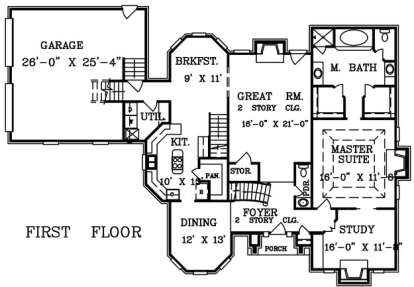 Floorplan 1 for House Plan #6819-00020