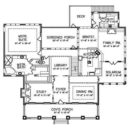 Floorplan 1 for House Plan #6819-00021