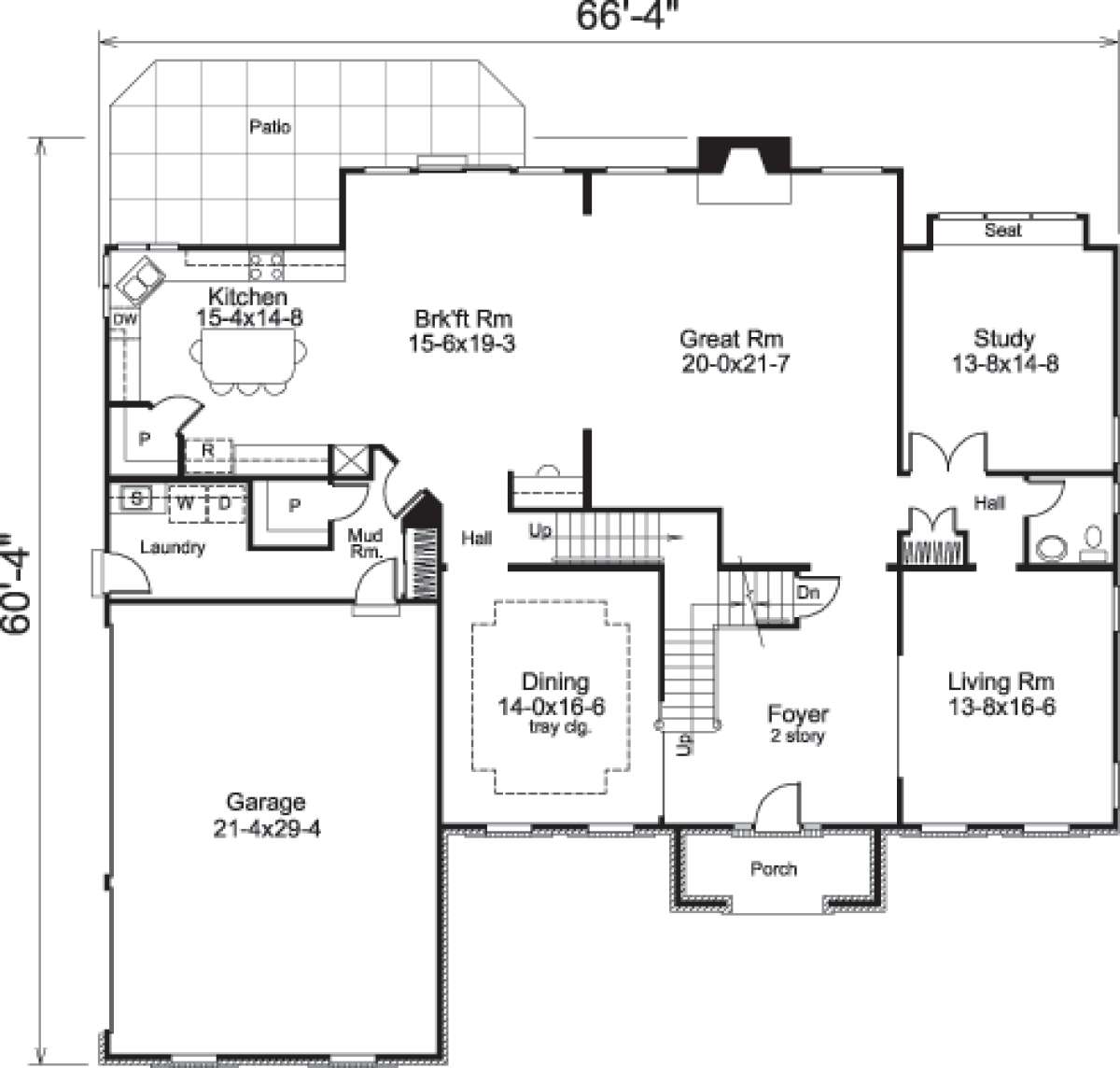 Floorplan 1 for House Plan #5633-00167