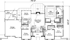 Floorplan 1 for House Plan #5633-00171