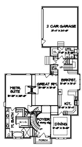 Floorplan 1 for House Plan #6819-00022