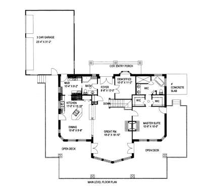 Main Floor  for House Plan #039-00202