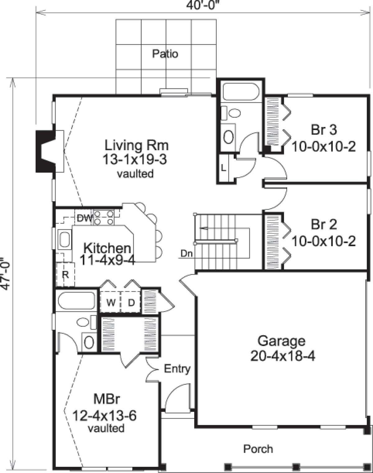 Floorplan 1 for House Plan #5633-00181